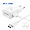 Chargeur Samsung Rapide EP-TA20EWE + Cable USB Type C pour Oppo A54 5G Couleur Blanc