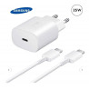 Samsung – Chargeur rapide USB-C 25 W – EPTA800XWEGWW – Power Delivery 3.0 pour appareils compatibles – Charge ultra-rapide