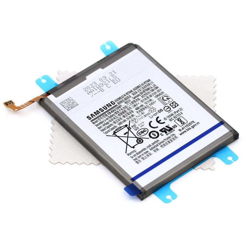 Batterie pour d'origine EB-BA315ABY pour Samsung Galaxy A31 (A315F) avec Chiffon de Nettoyage d'écran mungoo multicolore