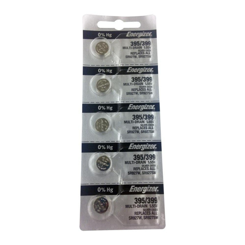 Energizer 395/399 oxyde d'argent 5 Piles (SR927W / SR927SW)