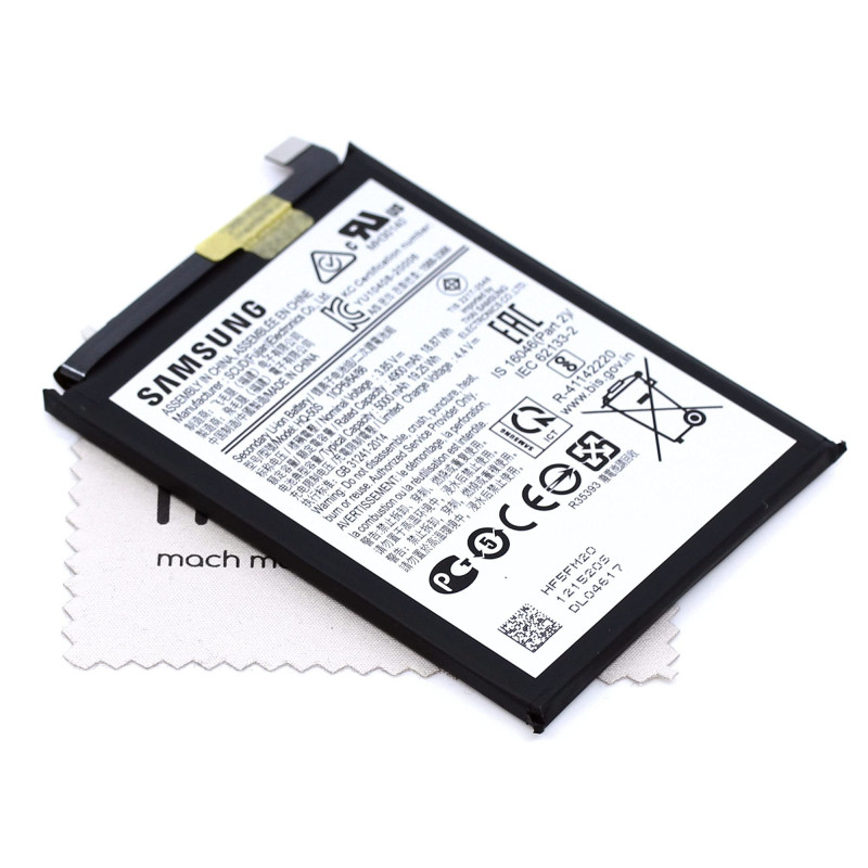 Batterie pour d'origine HQ-S50S pour Samsung Galaxy A02s (A025F) avec Chiffon de Nettoyage d'écran mungoo multicolore