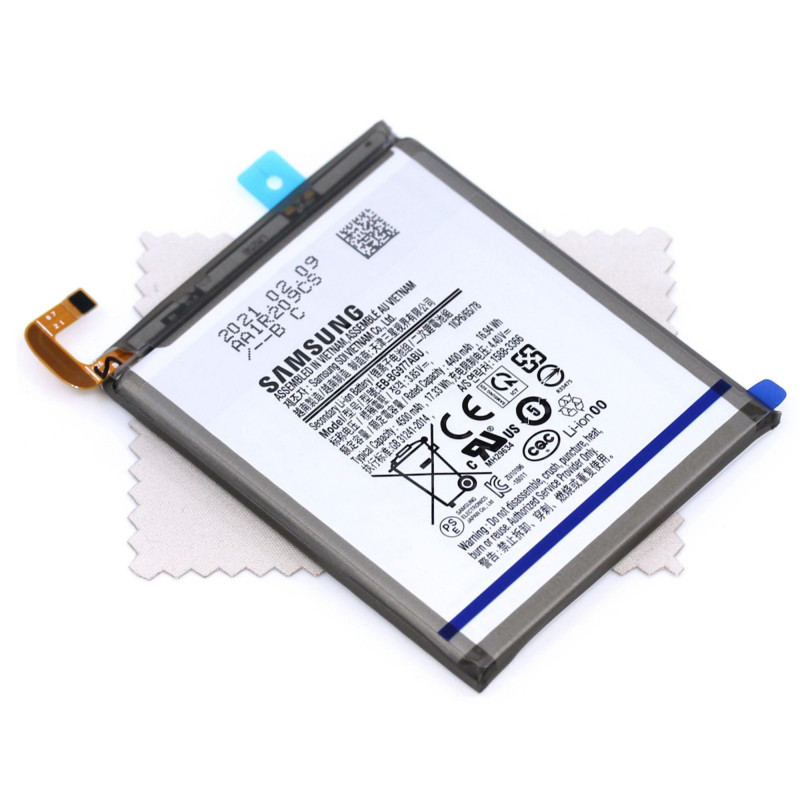 Batterie d'origine Samsung EB-BG977ABU pour Samsung Galaxy S10 5G (G977B) avec Chiffon de Nettoyage Mungoo multicolore