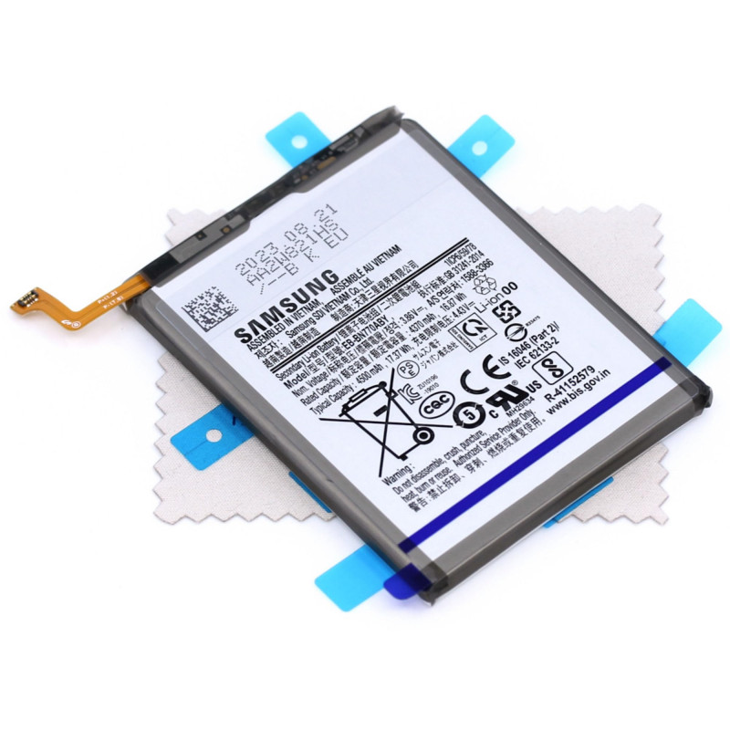 Batterie d'origine pour Samsung EB-BN770ABY pour Samsung Galaxy Note 10 Lite (N770F) avec Chiffon de Nettoyage d'écran mungoo mu