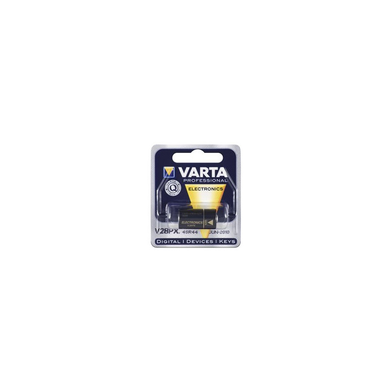 Varta 4SR44/V28PX 1-BL Piles à Usage Unique Oxyde d’Argent 6,2 V - Piles, Cylindrique, 6,2 V, 1 pièce(s), 145 mAh Noir