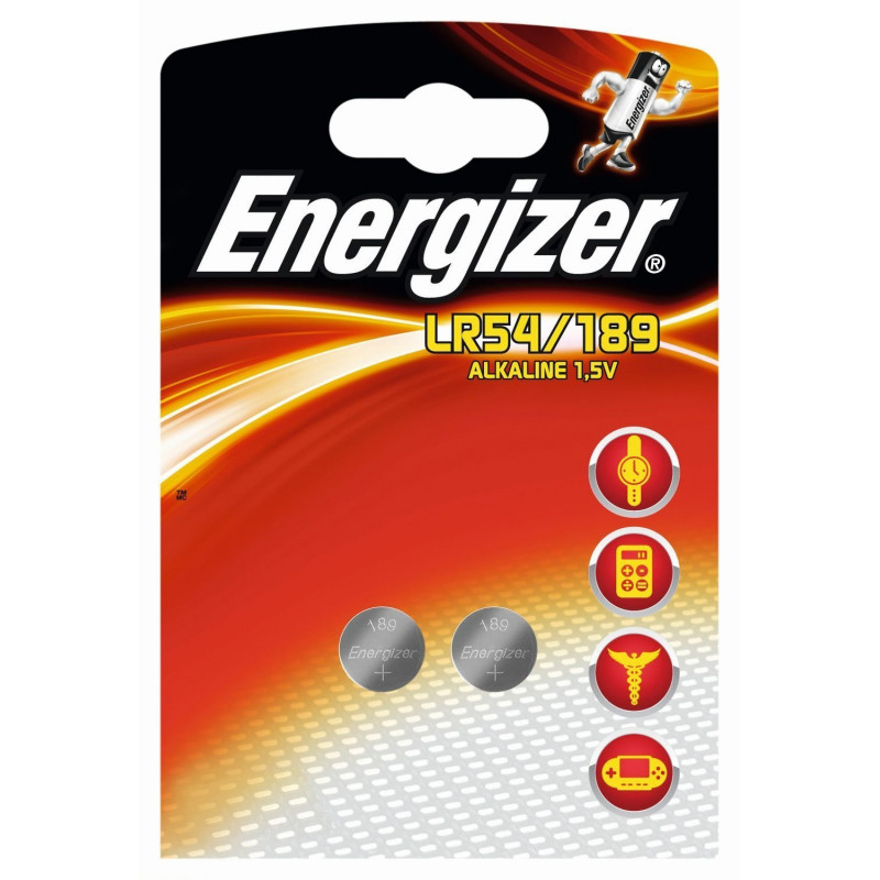 Pile bouton alcaline 1,5V - LR54 - 189 - Lot de 2 - Energizer