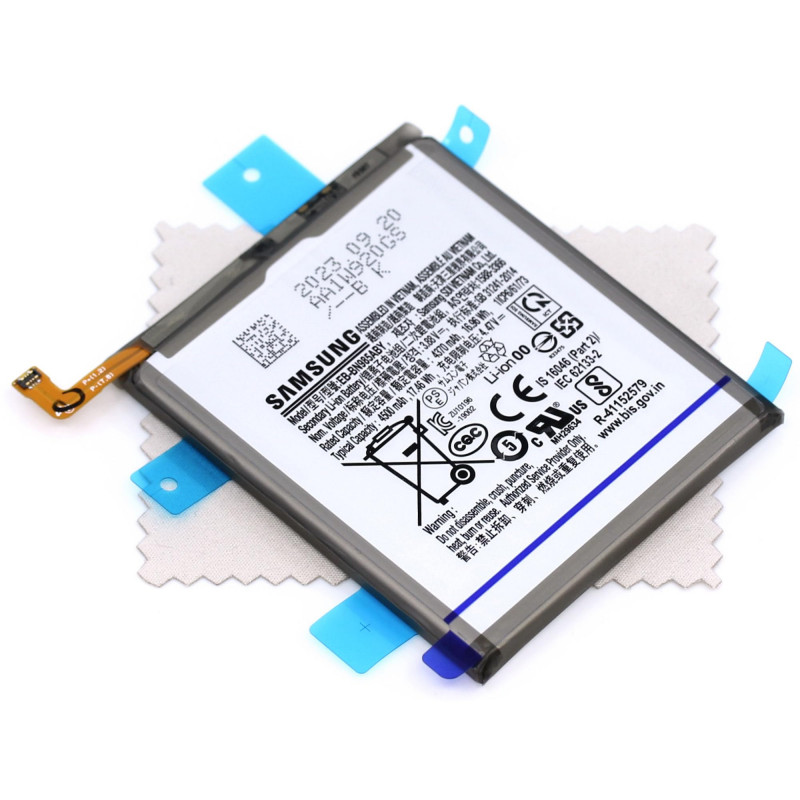 Batterie d'origine Samsung EB-BN985ABY pour Samsung Galaxy Note 20 Ultra 5G (N986B) avec chiffon de nettoyage Mungoo multicolore