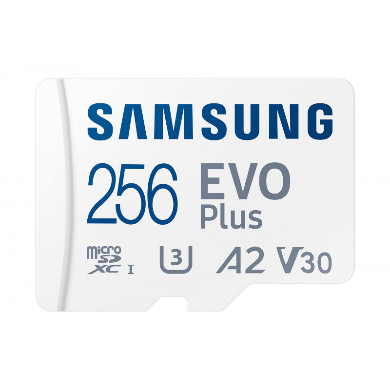 Samsung Evo Plus adaptadeur SD de 256 GB Micro SDXC, 160 MB/s