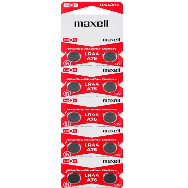 Pile LR44 1,5 V Piles Bouton alcalines Gadget Jouet Calculatrice Usage général Batterie - Lot de 10