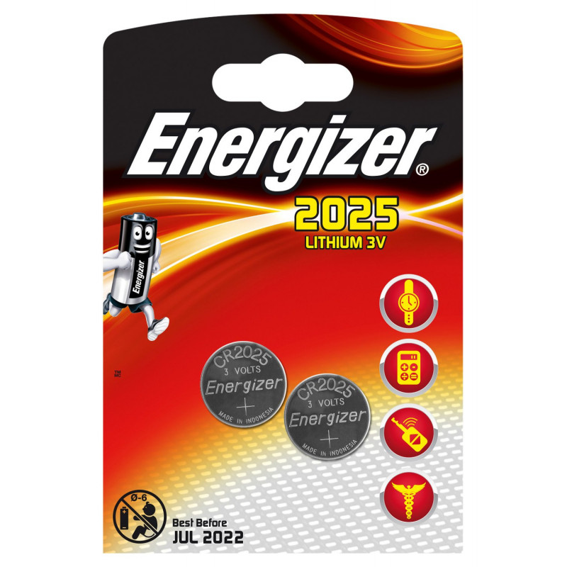 Energizer Set de 2 Piles Lithium CR2025 3 V Standard/EN LA DESCRIPCIÓN