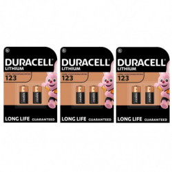 3x2 piles Duracell 123