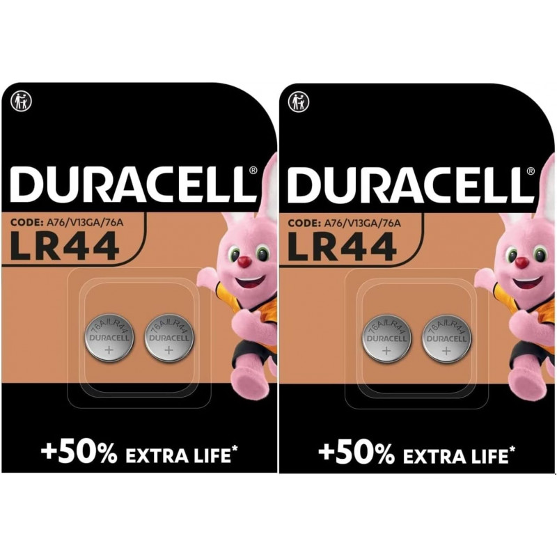 4 Piles bouton LR44 DURACELL V13GA AG13 L1154 A76