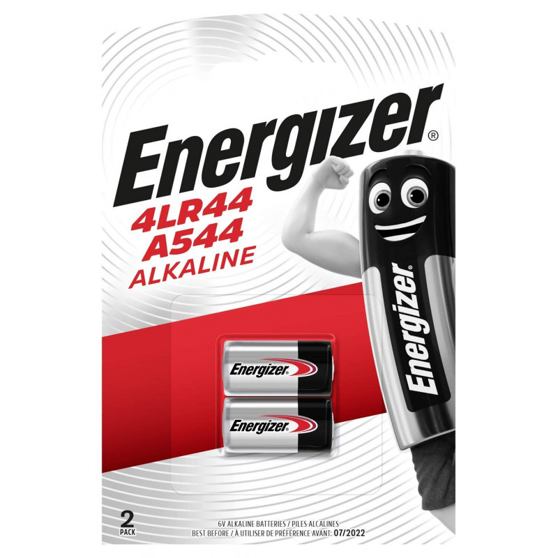 Energizer A544 4LR44 4G13 L1325 Lot de 2 Piles alcalines 6 V