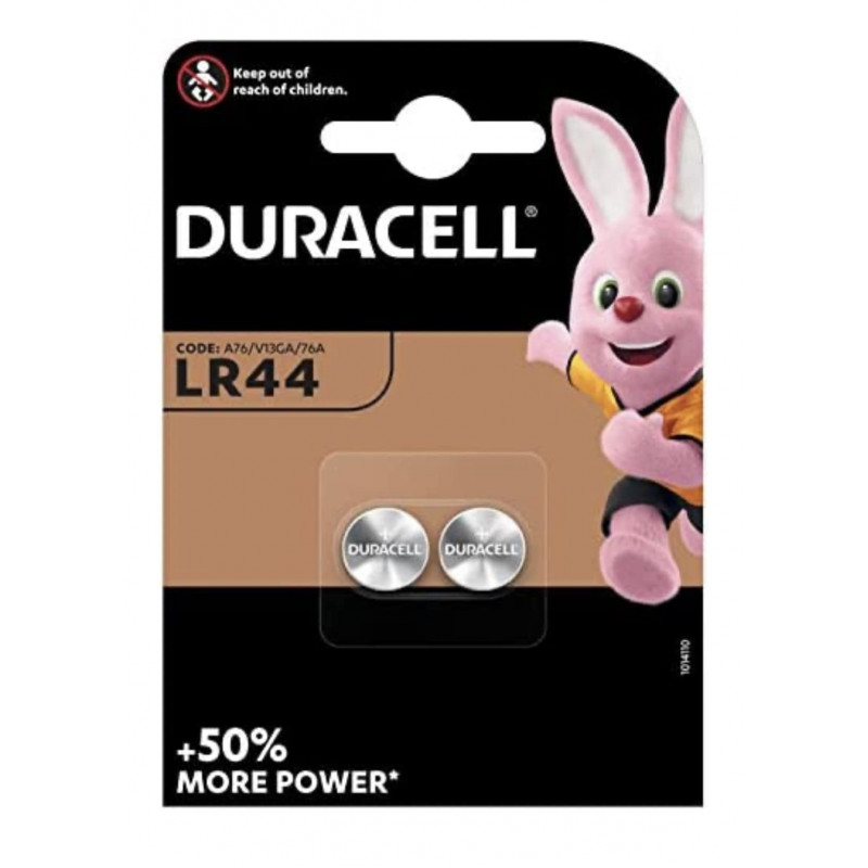 Duracell Lot de 2 piles bouton alcaline LR 44/AG 13/V 13 GA 2BL Blister, Duracell – AG13, LR44, LR1154, V13GA, 4276