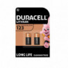 2 piles Duracell 123 batteries au lithium (1 ampoule de 2 batteries) 2 piles (CR123 / CR123A / CR17345) 2