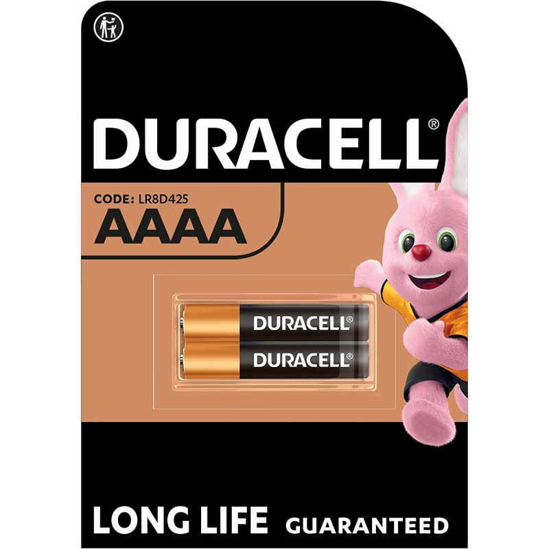 2 piles Duracell AAAA (1 blister de 2 batteries) 2 piles (LR8D425) 