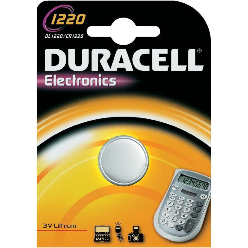 DURACELL Pile Bouton Lithium Electronics CR1220 Blister de 1