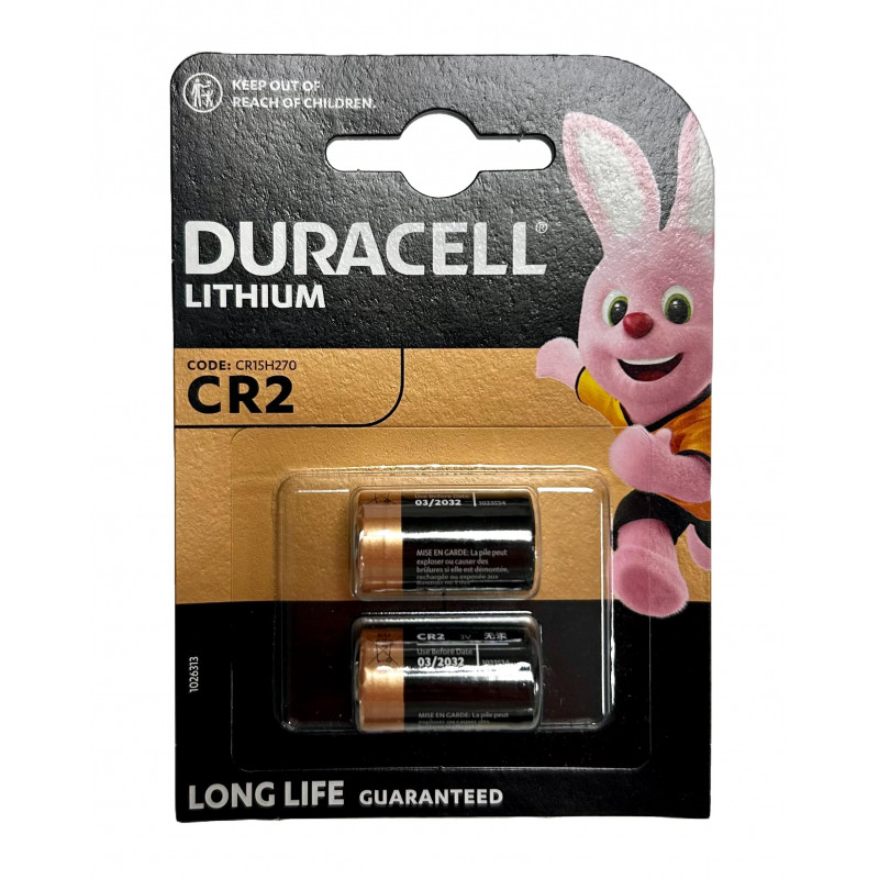 Pile Lithium Haute Puissance Duracell CR2 3 V, Pack de 2 (CR15H270), conçue pour Une Utilisation dans Les capteurs, verrous sans