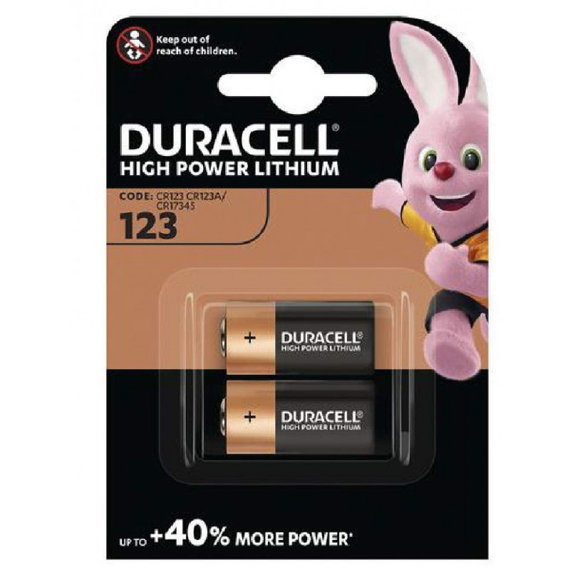 Duracell CR123-C2 Lot de 2 Piles au Lithium Photo
