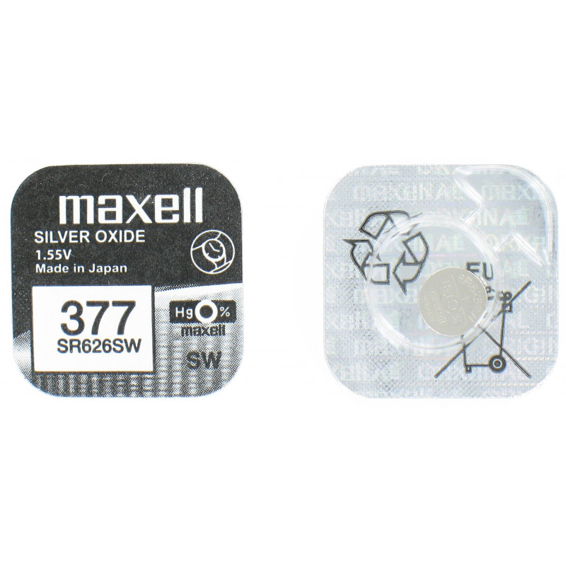Maxell LR626 AG4 LR66 L626 177 377A Lot de 2 Piles alcalines 1,5 V