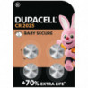 4 piles Duracell CR 2025 avec lithium (1 blister de 4 batteries) 4