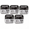 5 X Maxell 371 SR920SW 0% mercure Oxyde d'argent Piles de montre [Lot de 5]