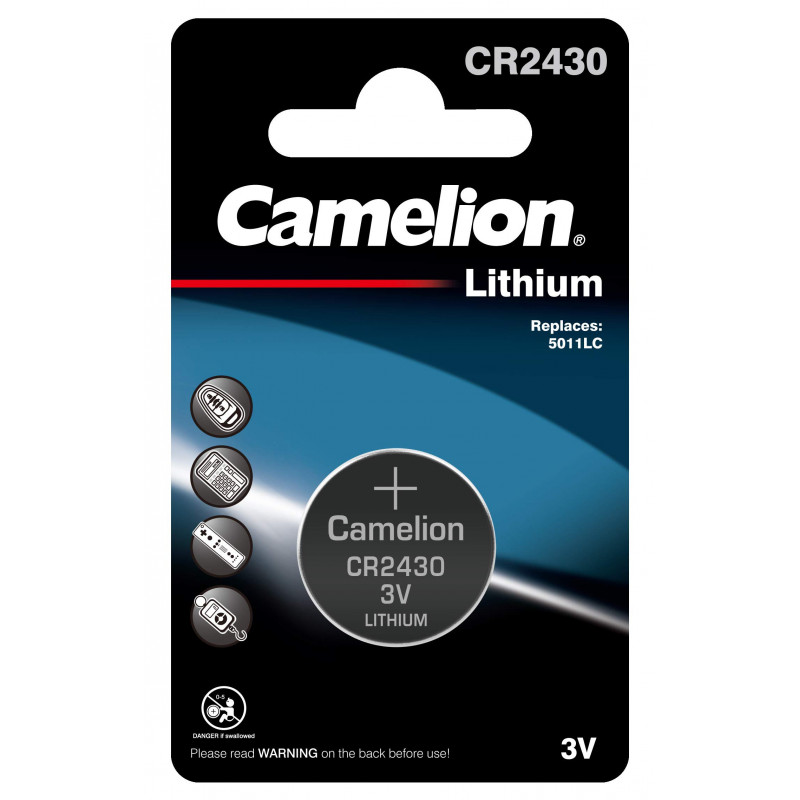 Camelion 13001430 Pile Bouton Lithium CR2430 3 V Multicolore
