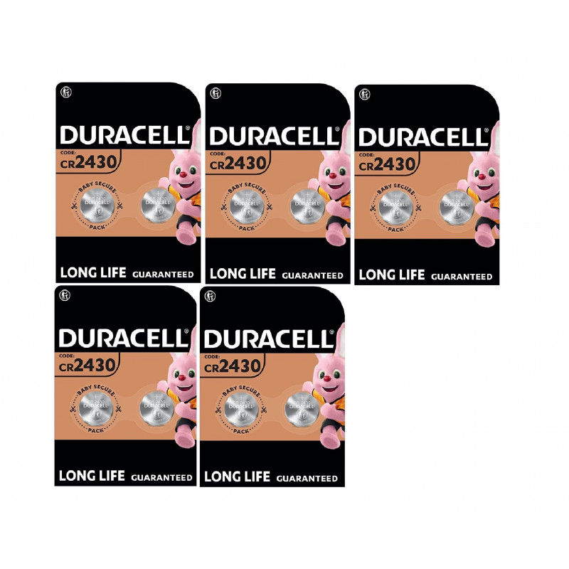 10 x Duracell Cr 2430 Lithium (5 ampoules de 2 batteries) 10 piles 10