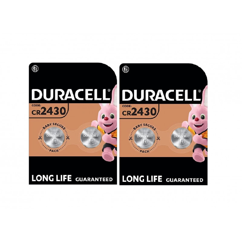 4 x Duracell Cr 2430 Lithium (2 ampoules de 2 batteries) 4 piles 4