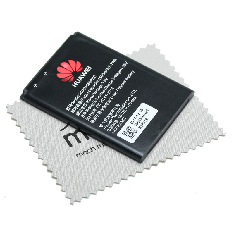 Batterie d'origine pour Huawei HB434666RBC pour Huawei E5573, E5577 avec chiffon de nettoyage Mungoo