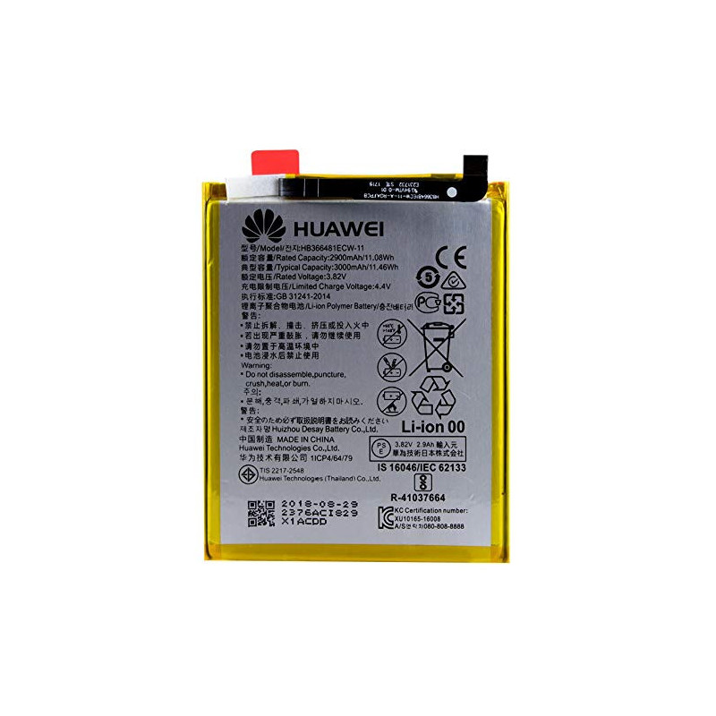 Batterie de rechange Li-ion pour Huawei P20 Lite - 3000 mAh - Accessoire d'origine Huawei - Avec écran