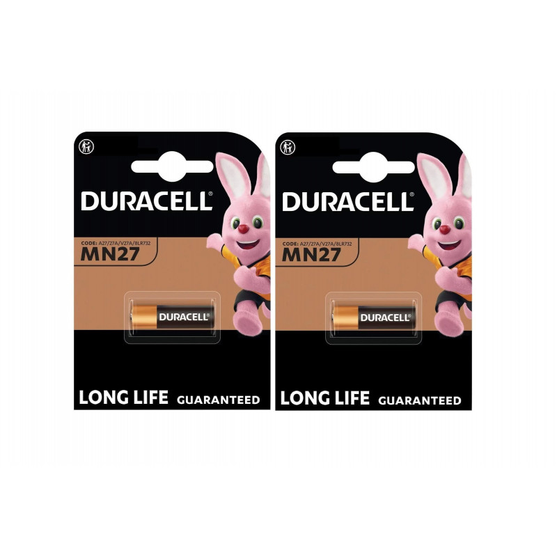 2 x Duracell MN27 27A A27 8LR732 (2 ampoules de 1 batterie) 2 piles 2