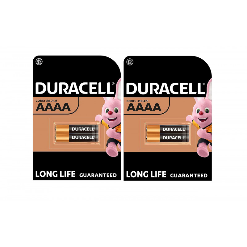 4 piles Duracell AAAA Alcaline (2 ampoules de 2 batteries) 4