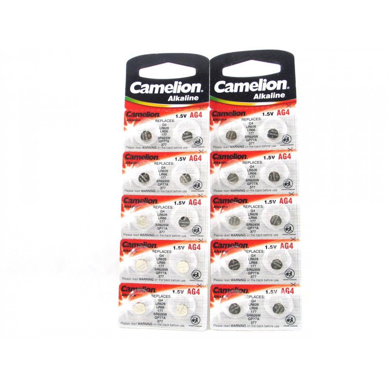 20 Camelion AG4 / LR66 / 177 / 377 / LR626 pile bouton longue durée de vie (date d'expiration marqué) 2x 10-er Pack