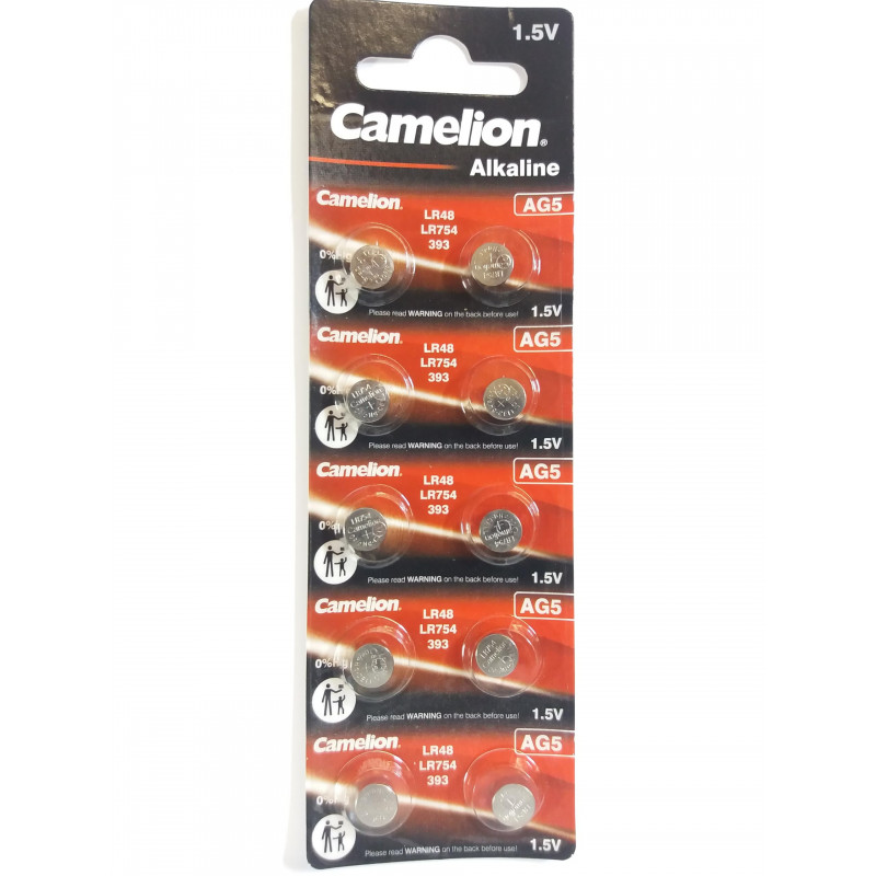 Live-wire-direct AG5 Lot de 10 piles bouton pour montre Type AG-5 LR750 LR754W 1,55 V SR48SW