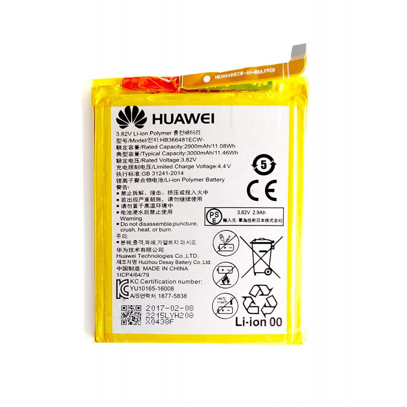 Batterie pile d'origine Huawei P9 Lite hb366481ecw vns-l21 L22 L23 L31 L53 OEM