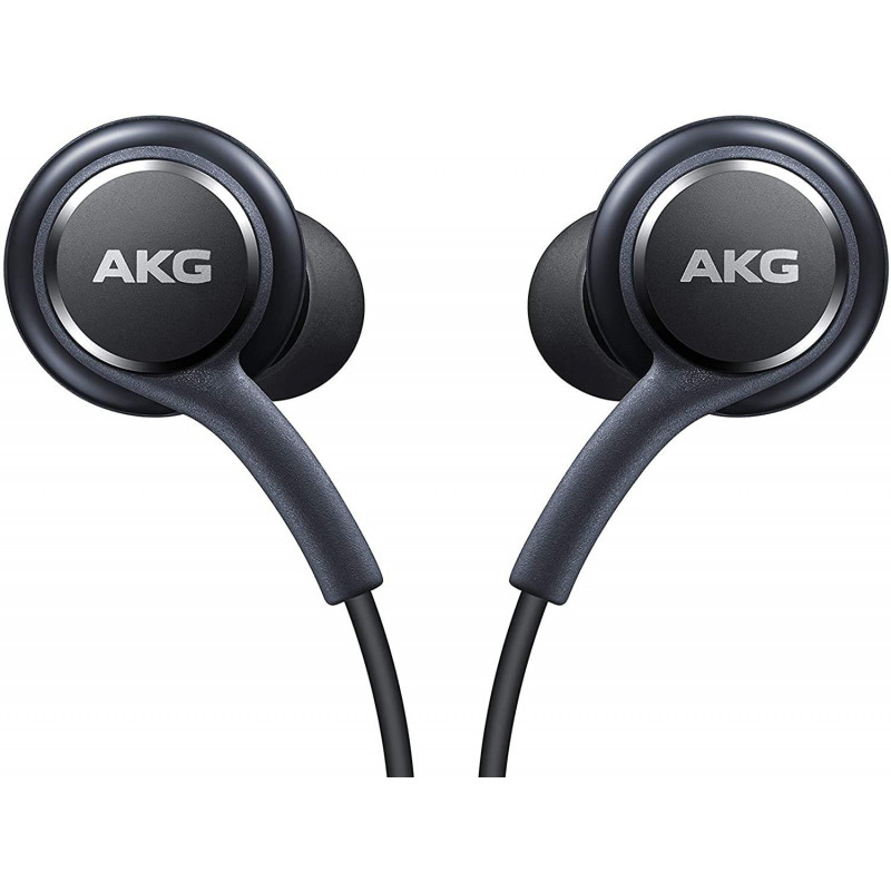 AKG - Écouteurs stéréo pour Samsung Galaxy S8, S9, S8 Plus, S9 Plus, S10, Note 8 et 9 avec Microphone Noir/ÚNICO