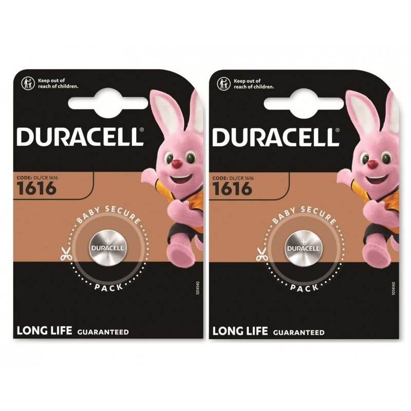 2 piles Duracell 1616