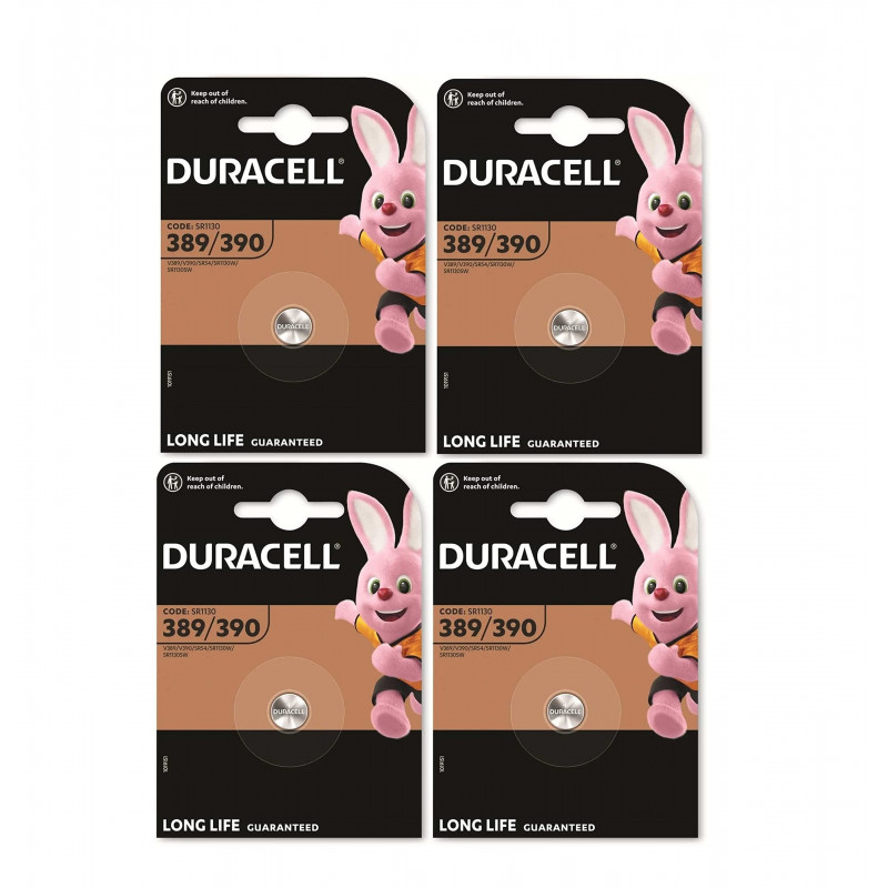 lot de 4 piles Duracell 389