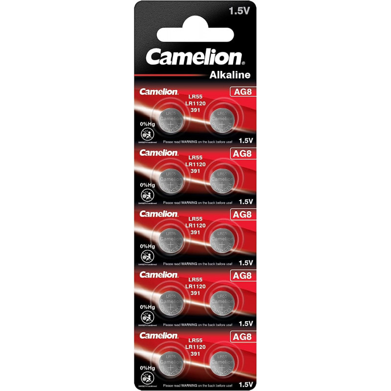 Camelion multicolore/AG8 / LR55 / LR1121 / 391 / 10er