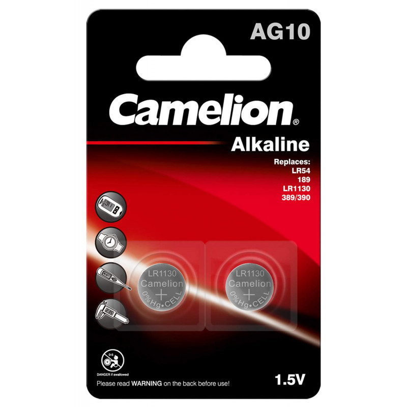 Camelion multicolore/AG10 / LR54 / LR1131 / 389 / 2er