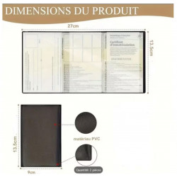 Etui Pochette Porte Carte-Grise voiture - moto - camion