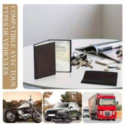 Etui Pochette Porte Carte-Grise voiture - moto - camion