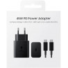 Chargeur 45W Super Charge Rapide pour Samsung Galaxy S23/S22/S21 Ultra/S20/S20+/Note 20/10/9/8/A73/A53/A52/S10/S9 Prise Secteur