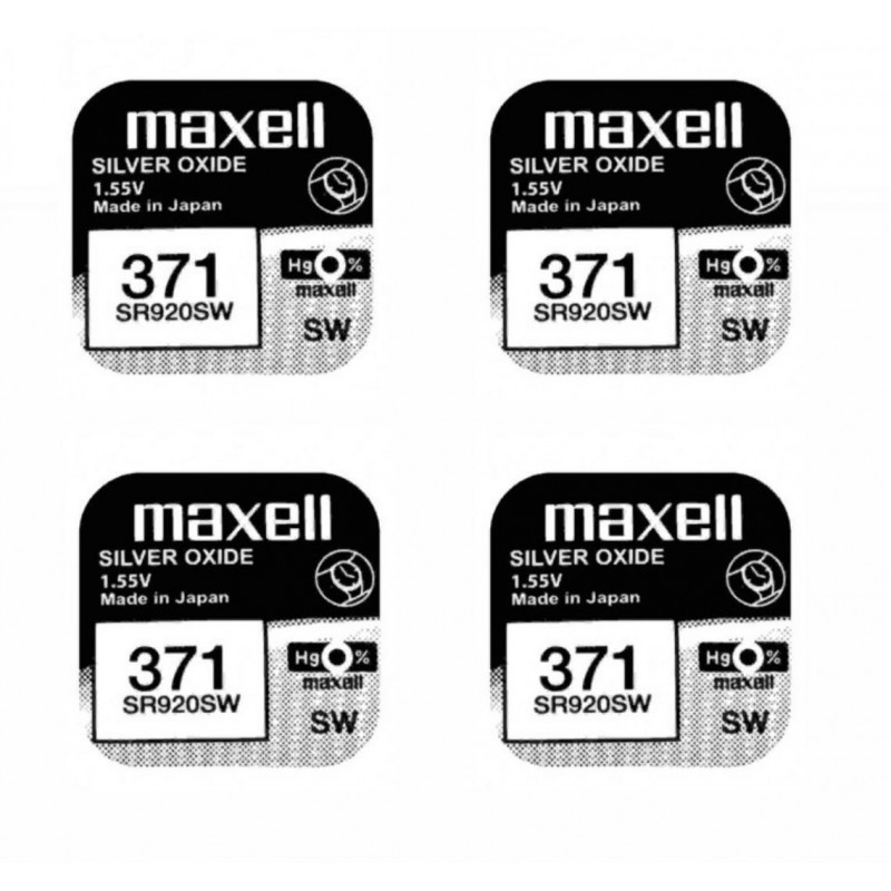 4 piles Maxell 371 SR920SW