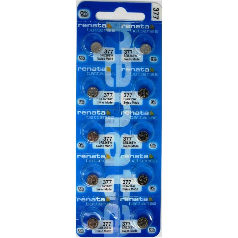 377 Piles Bouton X 10 RENATA