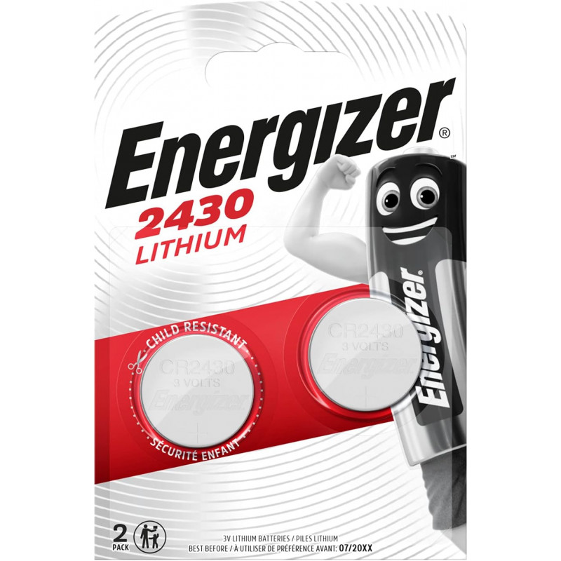 CR2430 PILE BOUTON LITHIUM-PaCK DE 2