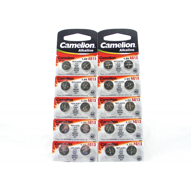 Lot de 20 piles Camelion LR44 / A76 / AG13 pile bo