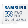 Carte MEMOIRE 256GB Micro SD Evo Plus avec Adaptateur SD Classe 10 Lecture 160 Mo/s Ecriture 160 Mo/s MB-MC256SA/EU