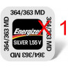 Energizer 363/364 – 1 pile (Oxyde d'argent, Button/Coin, argent)