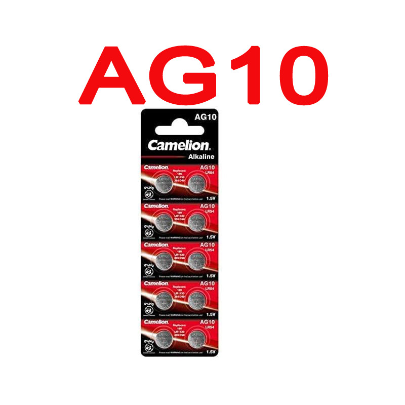 Camelion AG 10/LR63/LR521/379 Blister de 10 Piles multicolore/10 Unité (Lot de 1)